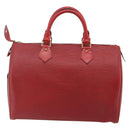 LOUIS VUITTON Epi Speedy 30 Hand Bag Castilian Red M43007 LV Auth 179738A-3