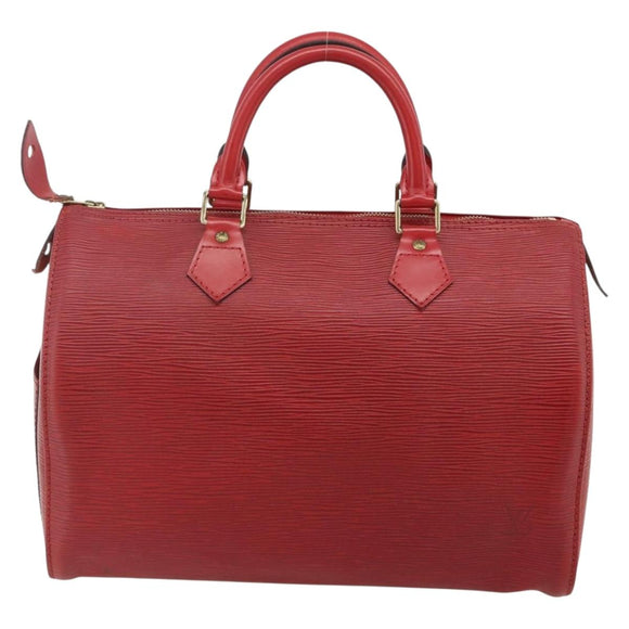 LOUIS VUITTON Epi Speedy 30 Hand Bag Castilian Red M43007 LV Auth 179738A
