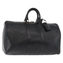 LOUIS VUITTON Epi Keepall 45 Boston Bag Black M42972 LV Auth 179739A-1