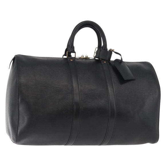 LOUIS VUITTON Epi Keepall 45 Boston Bag Black M42972 LV Auth 179739A