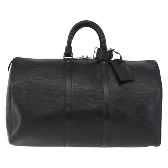 LOUIS VUITTON Epi Keepall 45 Boston Bag Black M42972 LV Auth 179739A