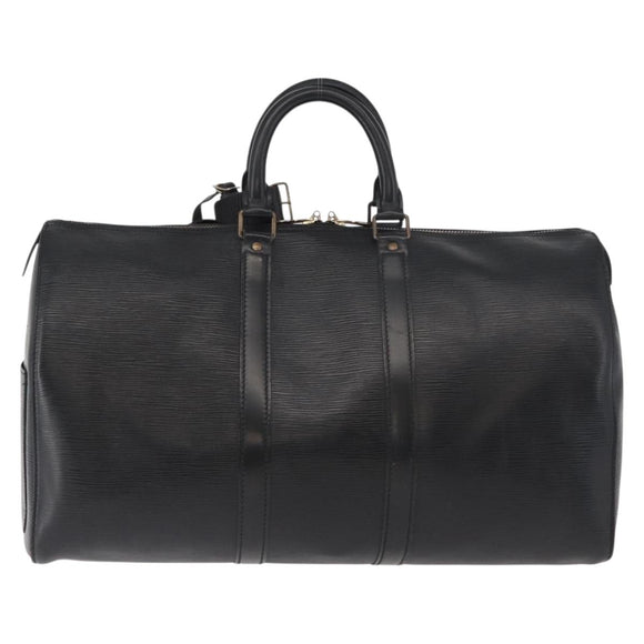 LOUIS VUITTON Epi Keepall 45 Boston Bag Black M42972 LV Auth 179739A
