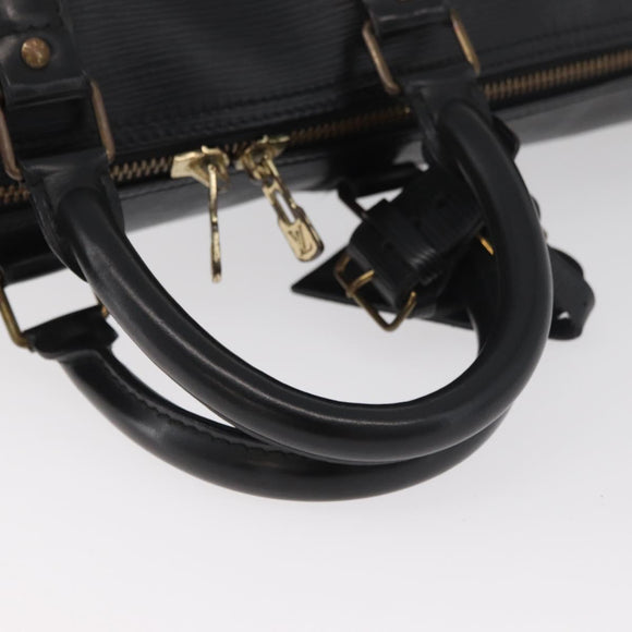 LOUIS VUITTON Epi Keepall 45 Boston Bag Black M42972 LV Auth 179739A