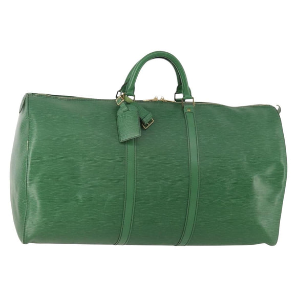 LOUIS VUITTON Epi Keepall 60 Boston Bag Green M42944 LV Auth 179741A