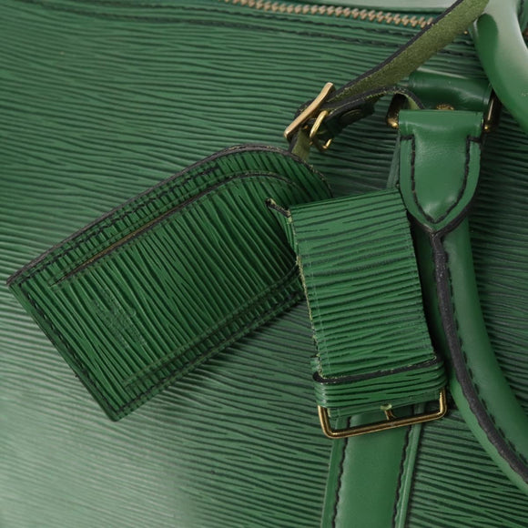 LOUIS VUITTON Epi Keepall 60 Boston Bag Green M42944 LV Auth 179741A