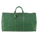 LOUIS VUITTON Epi Keepall 60 Boston Bag Green M42944 LV Auth 179741A-13
