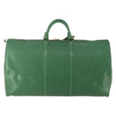 LOUIS VUITTON Epi Keepall 60 Boston Bag Green M42944 LV Auth 179741A-2