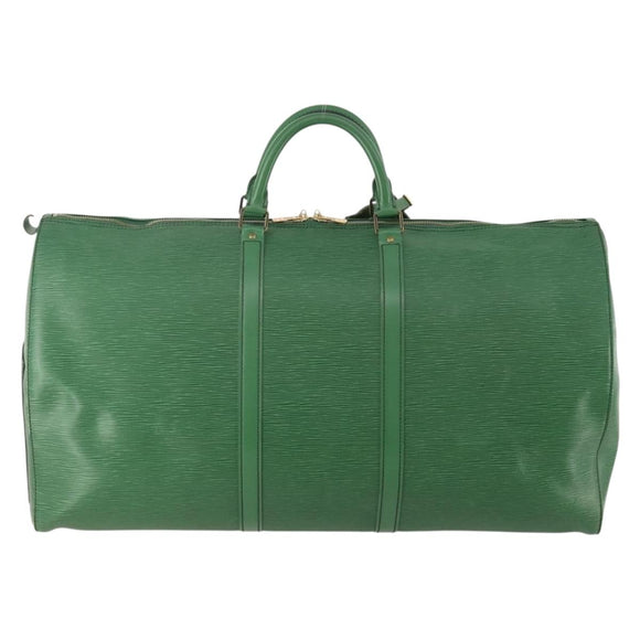 LOUIS VUITTON Epi Keepall 60 Boston Bag Green M42944 LV Auth 179741A