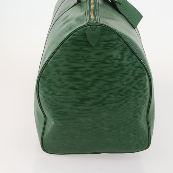 LOUIS VUITTON Epi Keepall 60 Boston Bag Green M42944 LV Auth 179741A