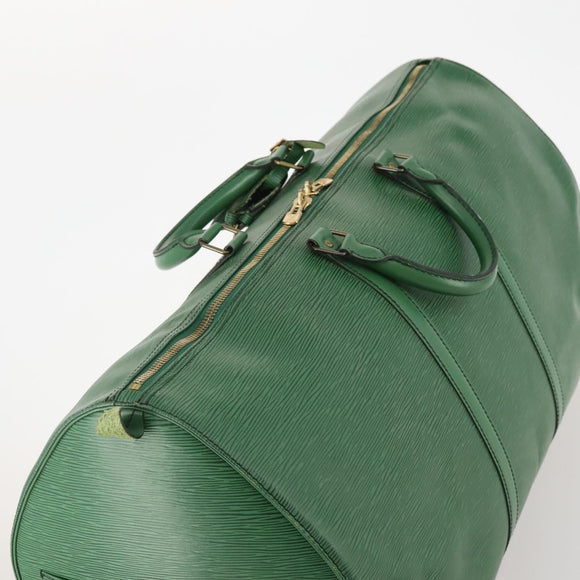 LOUIS VUITTON Epi Keepall 60 Boston Bag Green M42944 LV Auth 179741A
