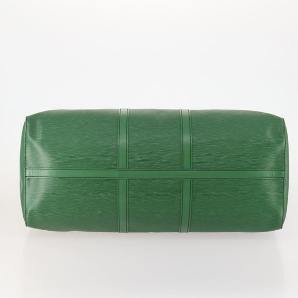 LOUIS VUITTON Epi Keepall 60 Boston Bag Green M42944 LV Auth 179741A