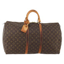 LOUIS VUITTON Monogram Keepall 55 Boston Bag M41424 LV Auth 179742-1