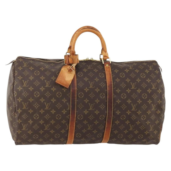 LOUIS VUITTON Monogram Keepall 55 Boston Bag M41424 LV Auth 179742