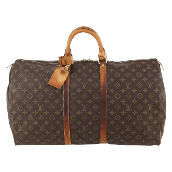 LOUIS VUITTON Monogram Keepall 55 Boston Bag M41424 LV Auth 179742
