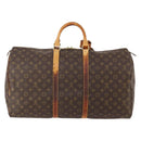 LOUIS VUITTON Monogram Keepall 55 Boston Bag M41424 LV Auth 179742-2