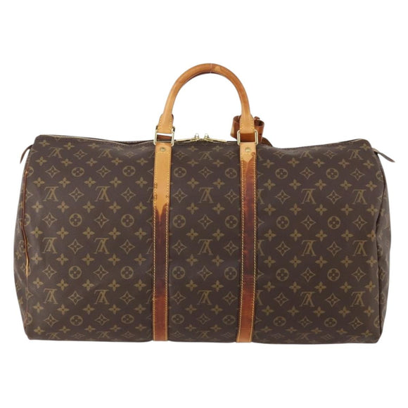 LOUIS VUITTON Monogram Keepall 55 Boston Bag M41424 LV Auth 179742