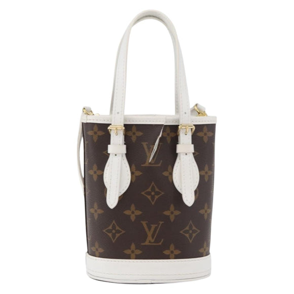 LOUIS VUITTON Monogram Nano Bucket Shoulder Bag M81489 LV Auth 179745