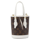 LOUIS VUITTON Monogram Nano Bucket Shoulder Bag M81489 LV Auth 179745-2