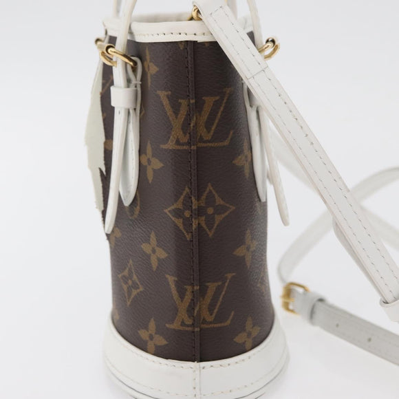 LOUIS VUITTON Monogram Nano Bucket Shoulder Bag M81489 LV Auth 179745