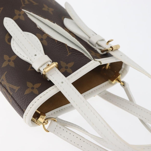 LOUIS VUITTON Monogram Nano Bucket Shoulder Bag M81489 LV Auth 179745