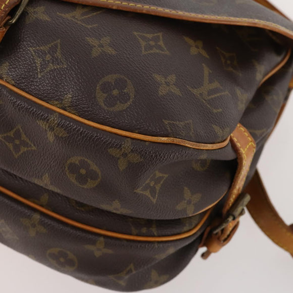 LOUIS VUITTON Monogram Saumur 30 Shoulder Bag M42256 LV Auth 179755