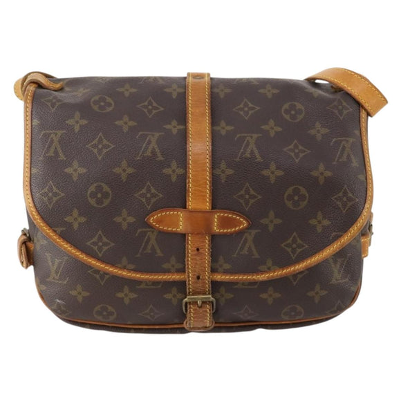 LOUIS VUITTON Monogram Saumur 30 Shoulder Bag M42256 LV Auth 179755