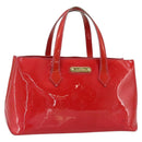 LOUIS VUITTON Monogram Vernis Wilshire PM Hand Bag Rose Pop M93643 Auth 179756-1