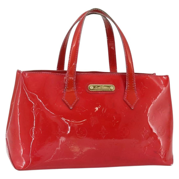 LOUIS VUITTON Monogram Vernis Wilshire PM Hand Bag Rose Pop M93643 Auth 179756