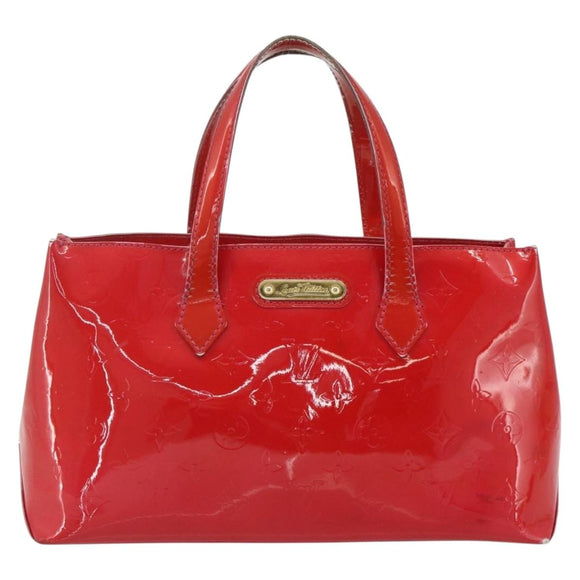 LOUIS VUITTON Monogram Vernis Wilshire PM Hand Bag Rose Pop M93643 Auth 179756