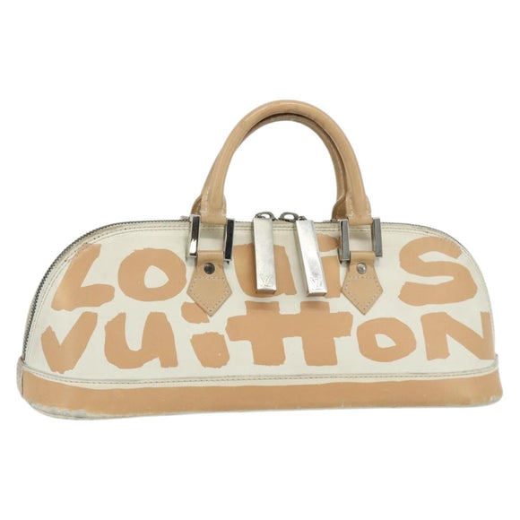 LOUIS VUITTON Graffiti Armahorizontal Hand Bag White Orange M92176 Auth 179758A