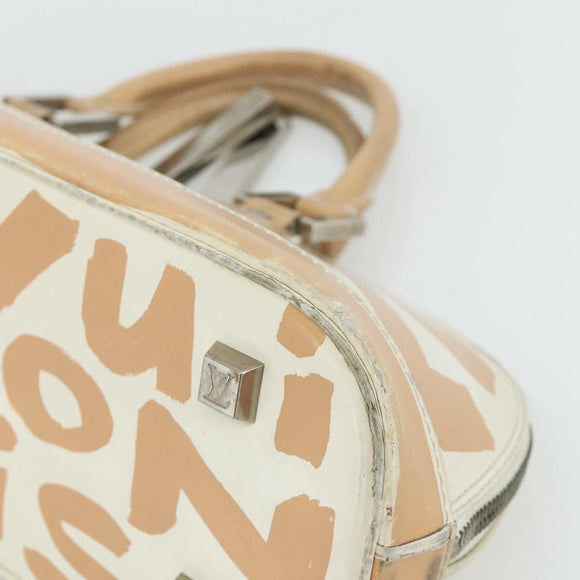 LOUIS VUITTON Graffiti Armahorizontal Hand Bag White Orange M92176 Auth 179758A