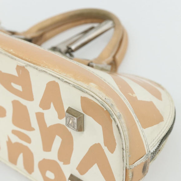 LOUIS VUITTON Graffiti Armahorizontal Hand Bag White Orange M92176 Auth 179758A