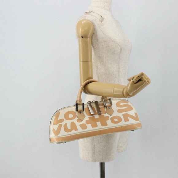 LOUIS VUITTON Graffiti Armahorizontal Hand Bag White Orange M92176 Auth 179758A