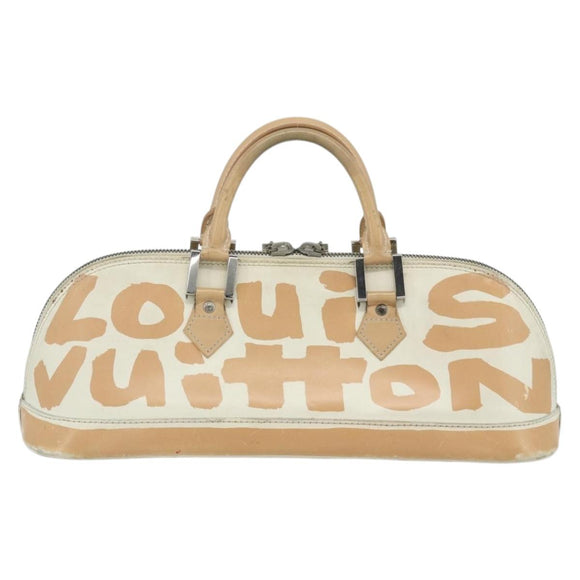 LOUIS VUITTON Graffiti Armahorizontal Hand Bag White Orange M92176 Auth 179758A