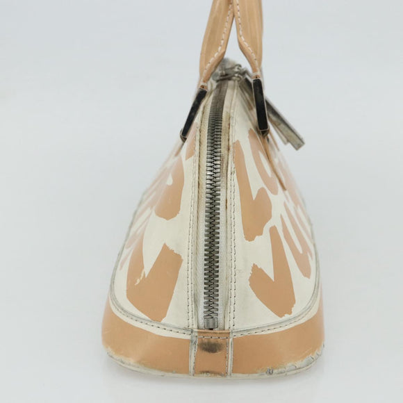 LOUIS VUITTON Graffiti Armahorizontal Hand Bag White Orange M92176 Auth 179758A
