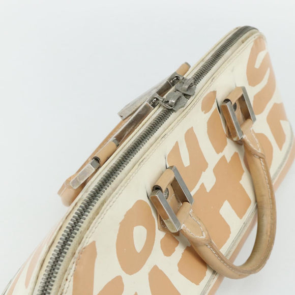 LOUIS VUITTON Graffiti Armahorizontal Hand Bag White Orange M92176 Auth 179758A