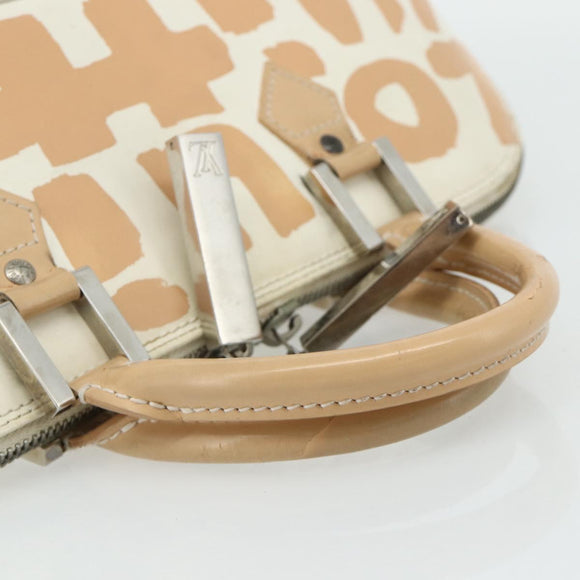 LOUIS VUITTON Graffiti Armahorizontal Hand Bag White Orange M92176 Auth 179758A