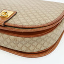 CELINE Macadam Canvas Shoulder Bag PVC Beige Gold Auth 179759-14