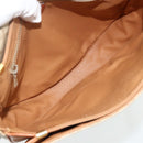 CELINE Macadam Canvas Shoulder Bag PVC Beige Gold Auth 179759-10