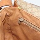 CELINE Macadam Canvas Shoulder Bag PVC Beige Gold Auth 179759-22