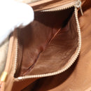 CELINE Macadam Canvas Shoulder Bag PVC Beige Gold Auth 179759-11
