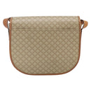 CELINE Macadam Canvas Shoulder Bag PVC Beige Gold Auth 179759-2