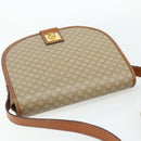 CELINE Macadam Canvas Shoulder Bag PVC Beige Gold Auth 179759-6