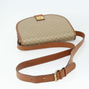 CELINE Macadam Canvas Shoulder Bag PVC Beige Gold Auth 179759-7