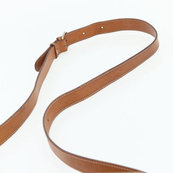 CELINE Macadam Canvas Shoulder Bag PVC Beige Gold Auth 179759