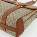 CELINE Macadam Canvas Hand Bag PVC Beige Gold Auth 179761-10