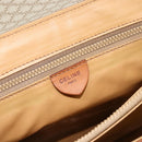 CELINE Macadam Canvas Hand Bag PVC Beige Gold Auth 179761-15