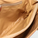 CELINE Macadam Canvas Hand Bag PVC Beige Gold Auth 179761-17