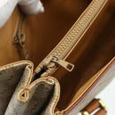 CELINE Macadam Canvas Hand Bag PVC Beige Gold Auth 179761-21