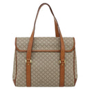 CELINE Macadam Canvas Hand Bag PVC Beige Gold Auth 179761-3